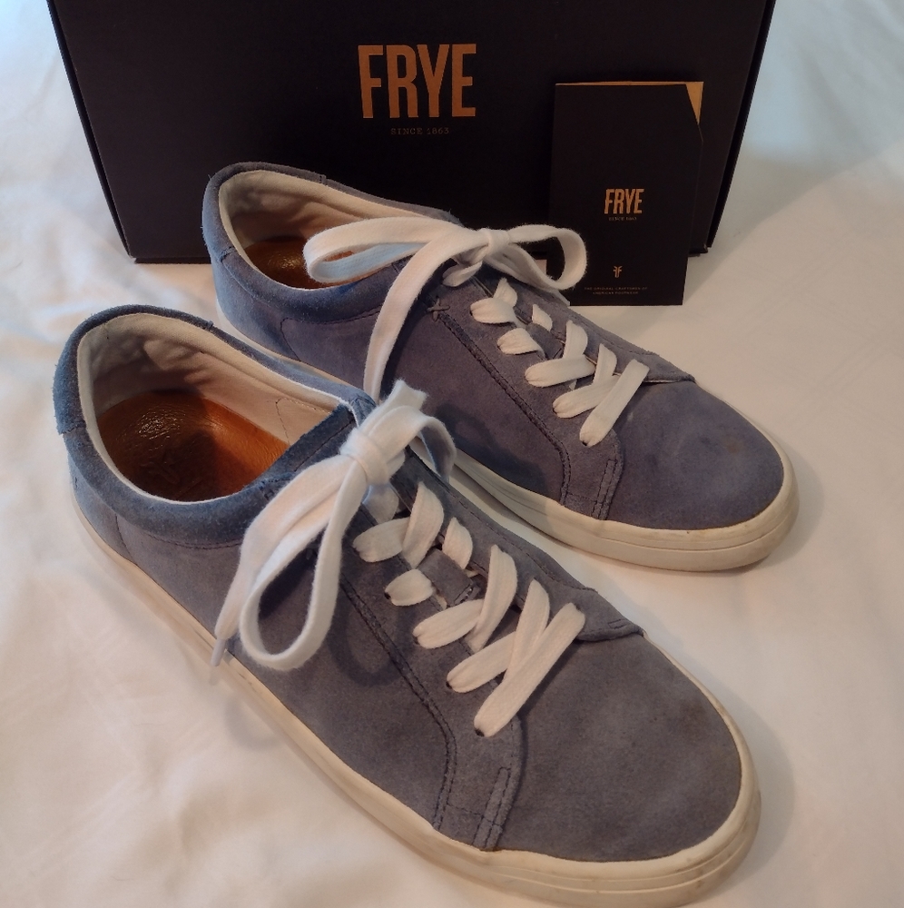 Frye Men's Blue Suede Sneakers